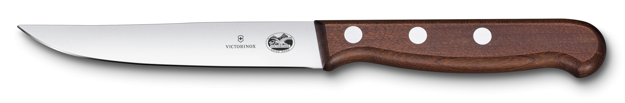 Victorinox Wood Steakmesser-Set, 2-tlg, Extra Scharfe Messer mit Geradem Schliff, Ahornholzgriff