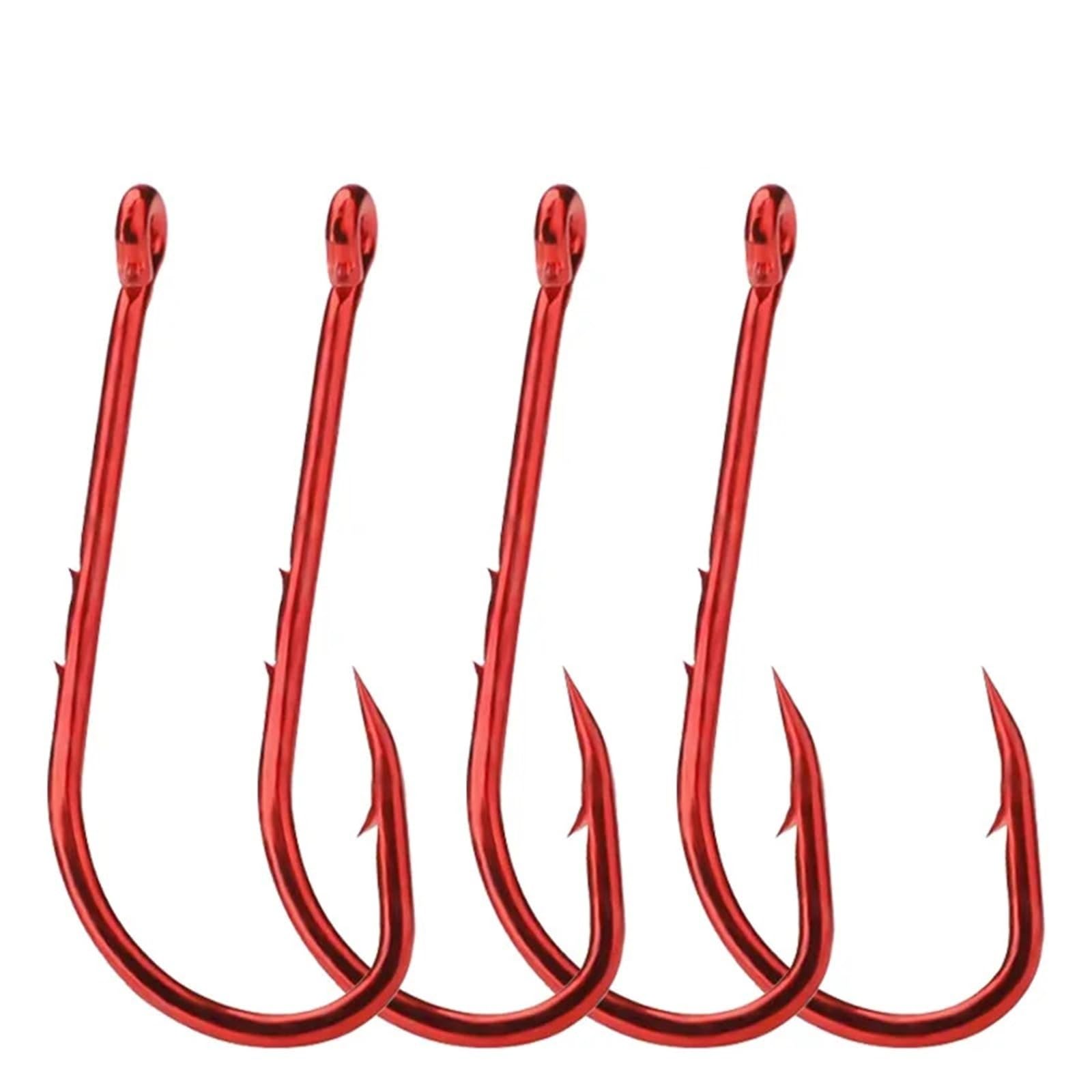 Hamecon Peche Hameçons de pêche 100/50 pièces, Acier au Carbone