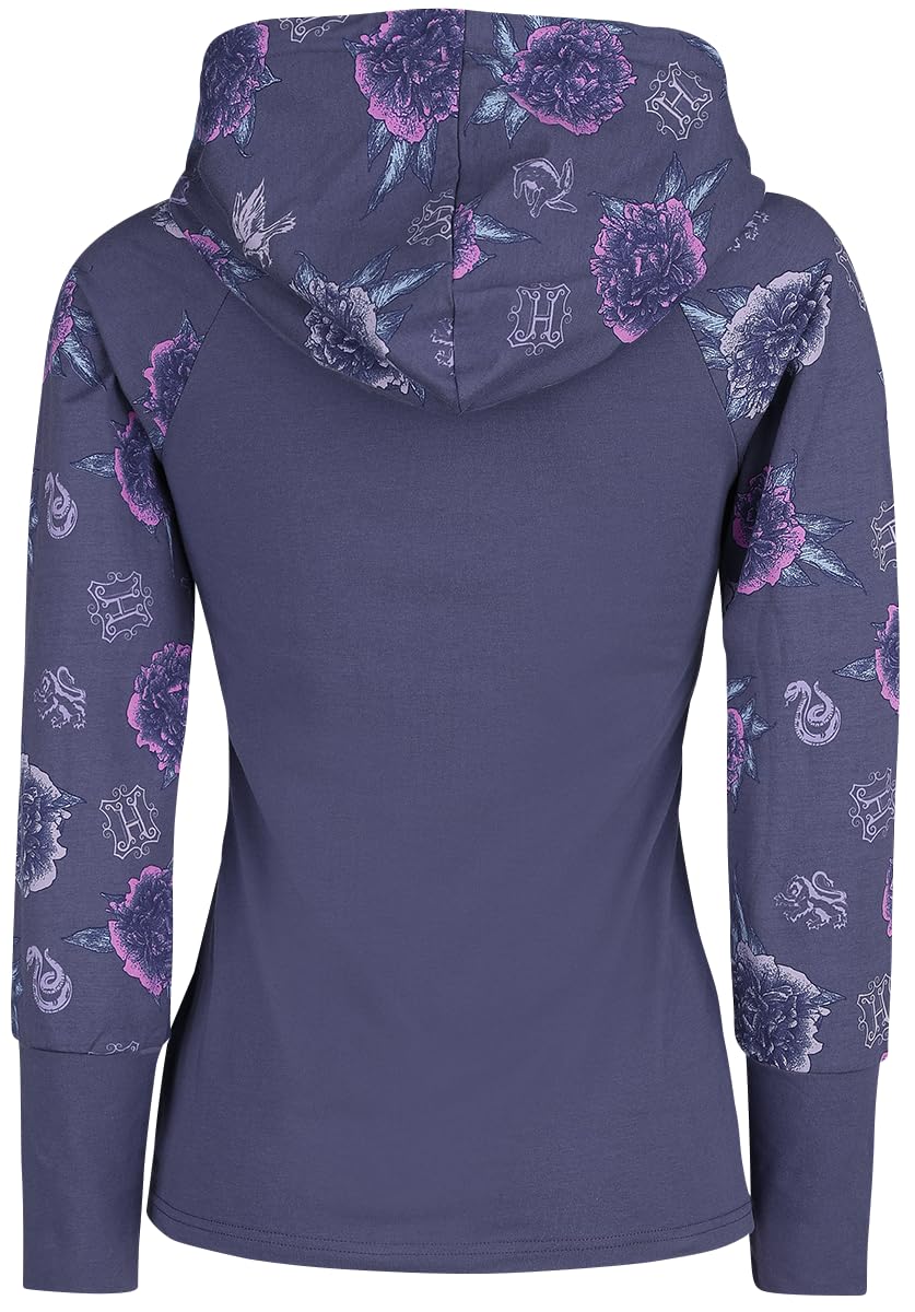 Harry Potter Escudo de Hogwarts Mujer Sudadera con Capucha Lila Estrechos