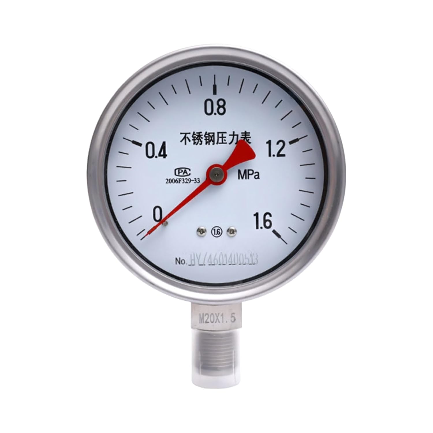 Pressure Gauge Y-100BF(Vacuum Gauge -0.1-0MPa)