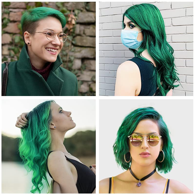 Miniatura 5 de LORELTY Tinte semipermanente para el cabello (7.3 onzas líquidas, verde elfo) vegano y sin crueldad, sin daños  LORELTY te hace único