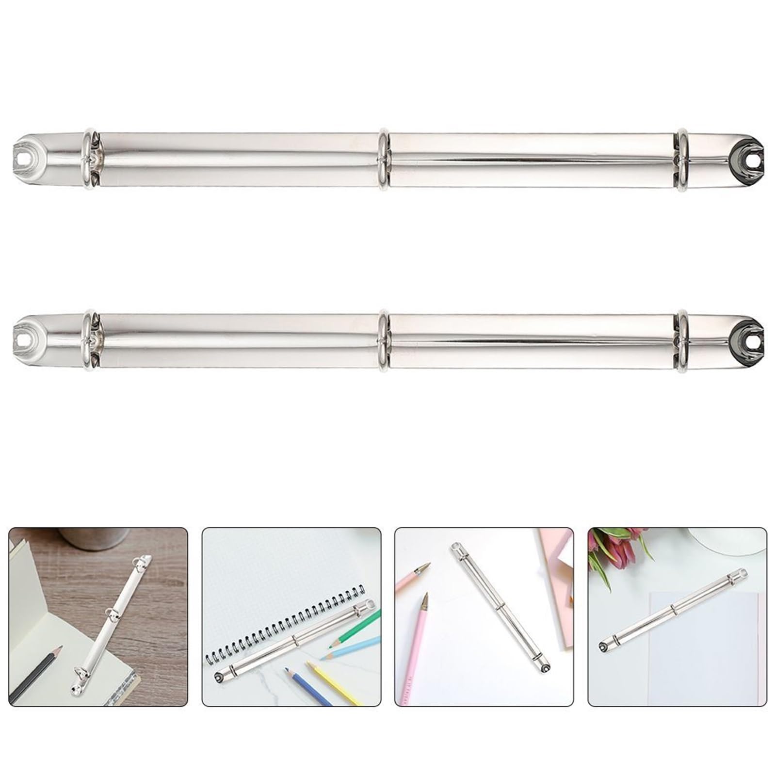Meccanismo for raccoglitore ad anelli, Meccanismi for raccoglitore ad anelli in metallo Confezione da 16 forniture di cancelleria for quaderni a fogli mobili A4 a 3 fori