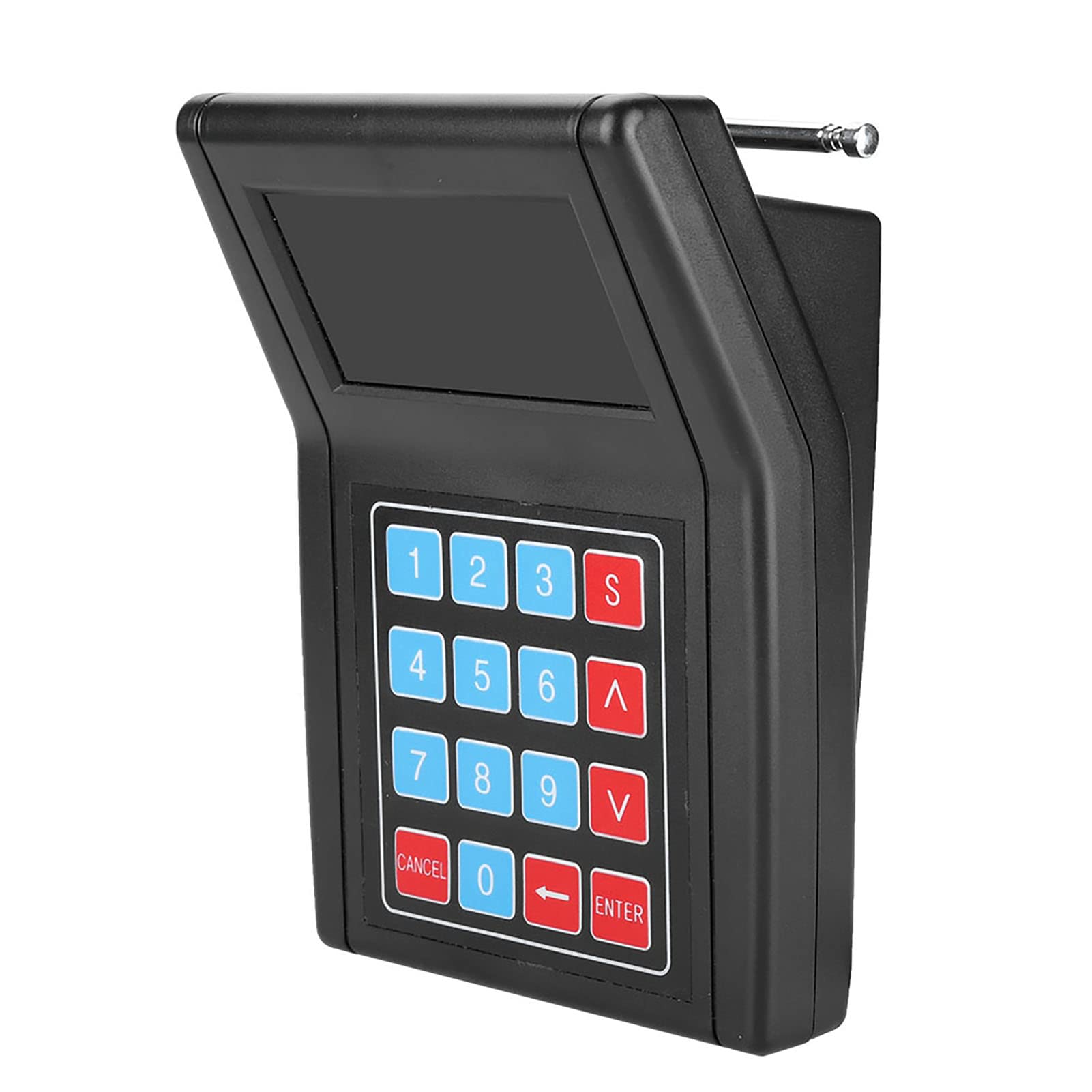 ASHATA Cercapersone Wireless con Sistema,Sistema di Chiamata Ospite Wireless Professionale, 1 Trasmettitore + 10 Ricevitori Sistema di Cercapersone Conveniente per Caffetteria, Snack Bar ECC.(EU)