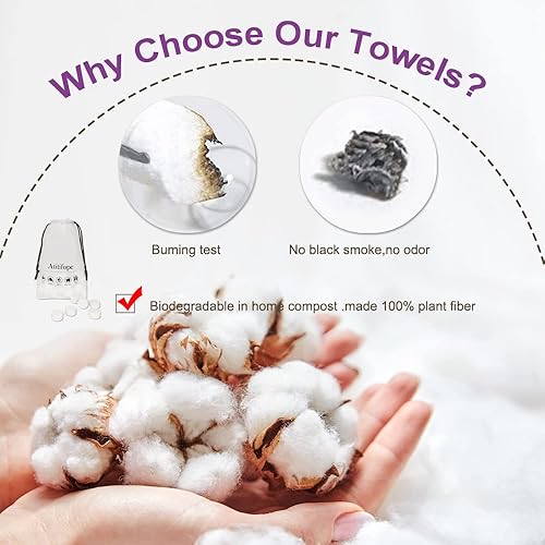 Miniatura 8 de Toallas comprimidas de limpieza facial, paños de viaje para acampar (7.9 x 7.9 pulgadas, 100 piezas)