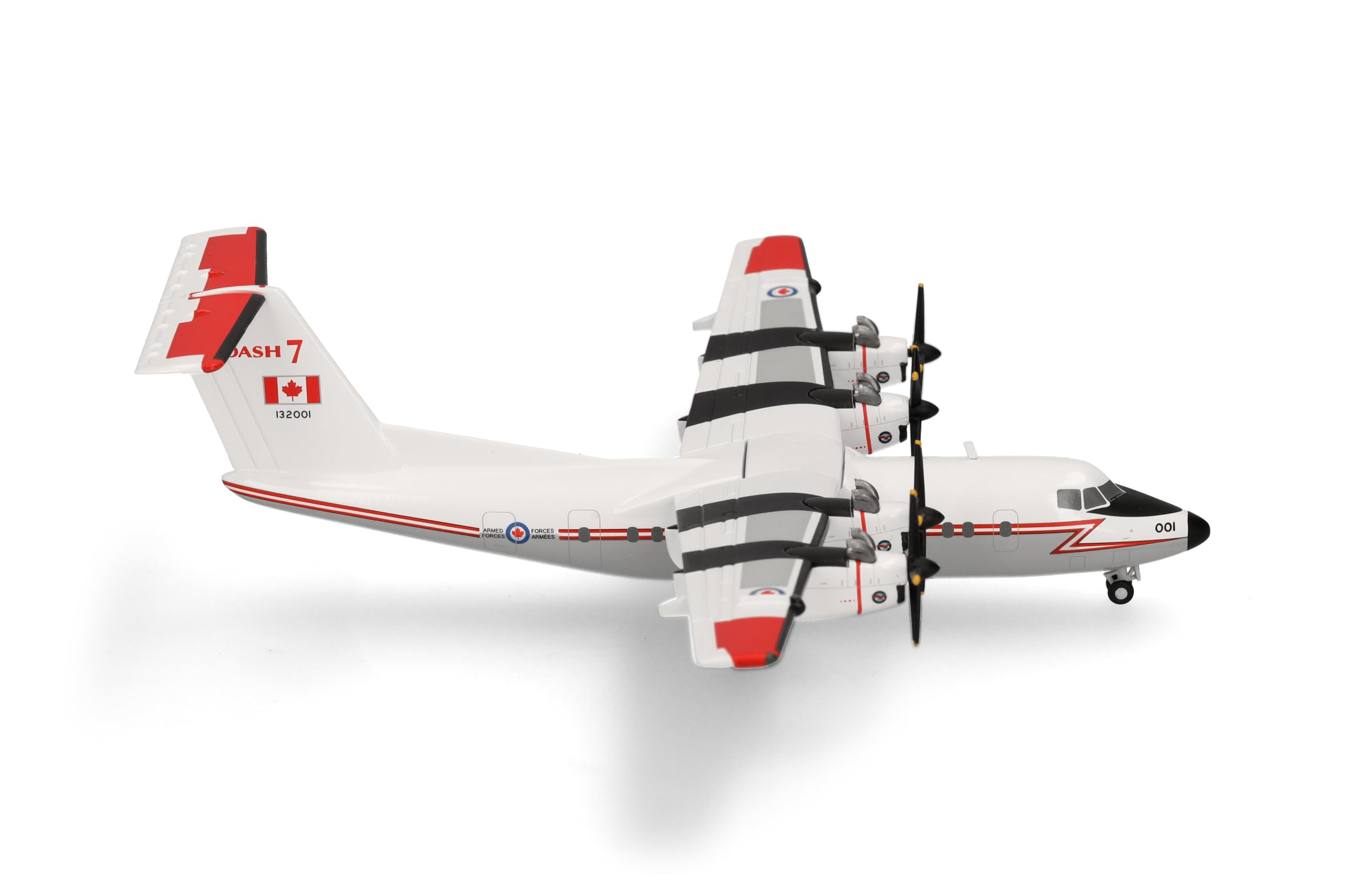 Herpa modellino aereo Canadian Armed Forces De Havilland Canada CC-132 (DHC-7), Germania, miniatura in scala 1:200, oggetto da collezione, modello di aereo con supporto, metallo