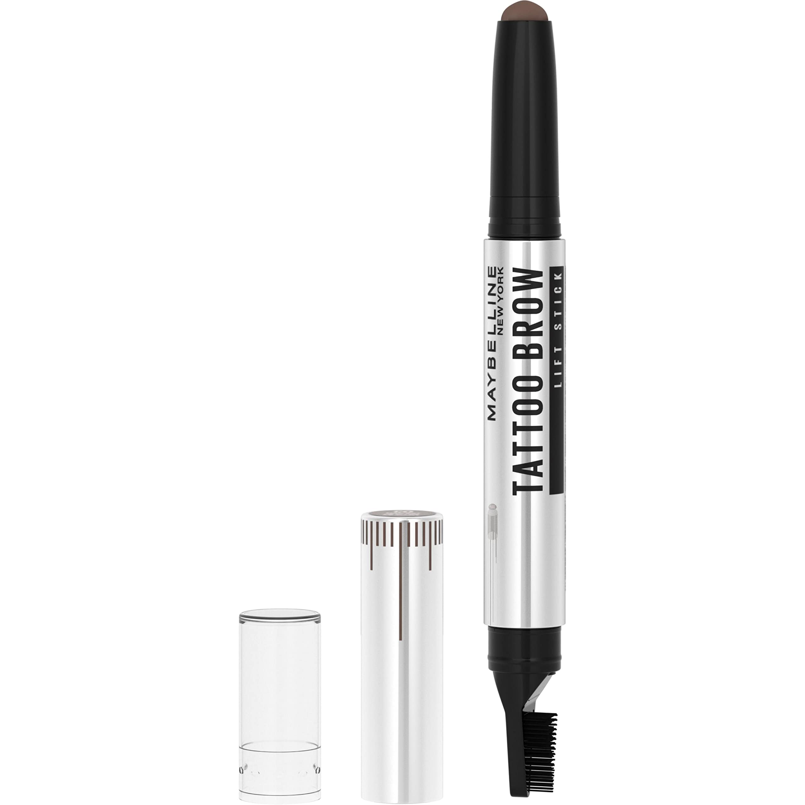 Maybelline New York, Stick de cejas, Efecto laminado, Fórmula en cera, resultado natural, Tattoo Brow Lift Stick, Tono 03 Medium Brown