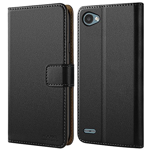 HOOMIL Case Compatible with LG Q6, Premium Leather Flip Wallet Phone Case for LG Q6/LG Q6 Plus Cover (Black)