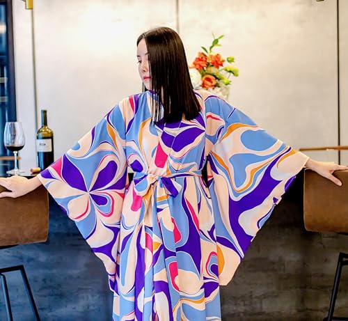 Image of Na'Rak Women's Kimono Robe, Full-Wrap Yukata Style Long Soft Loungewear Luxury Dressing Gown