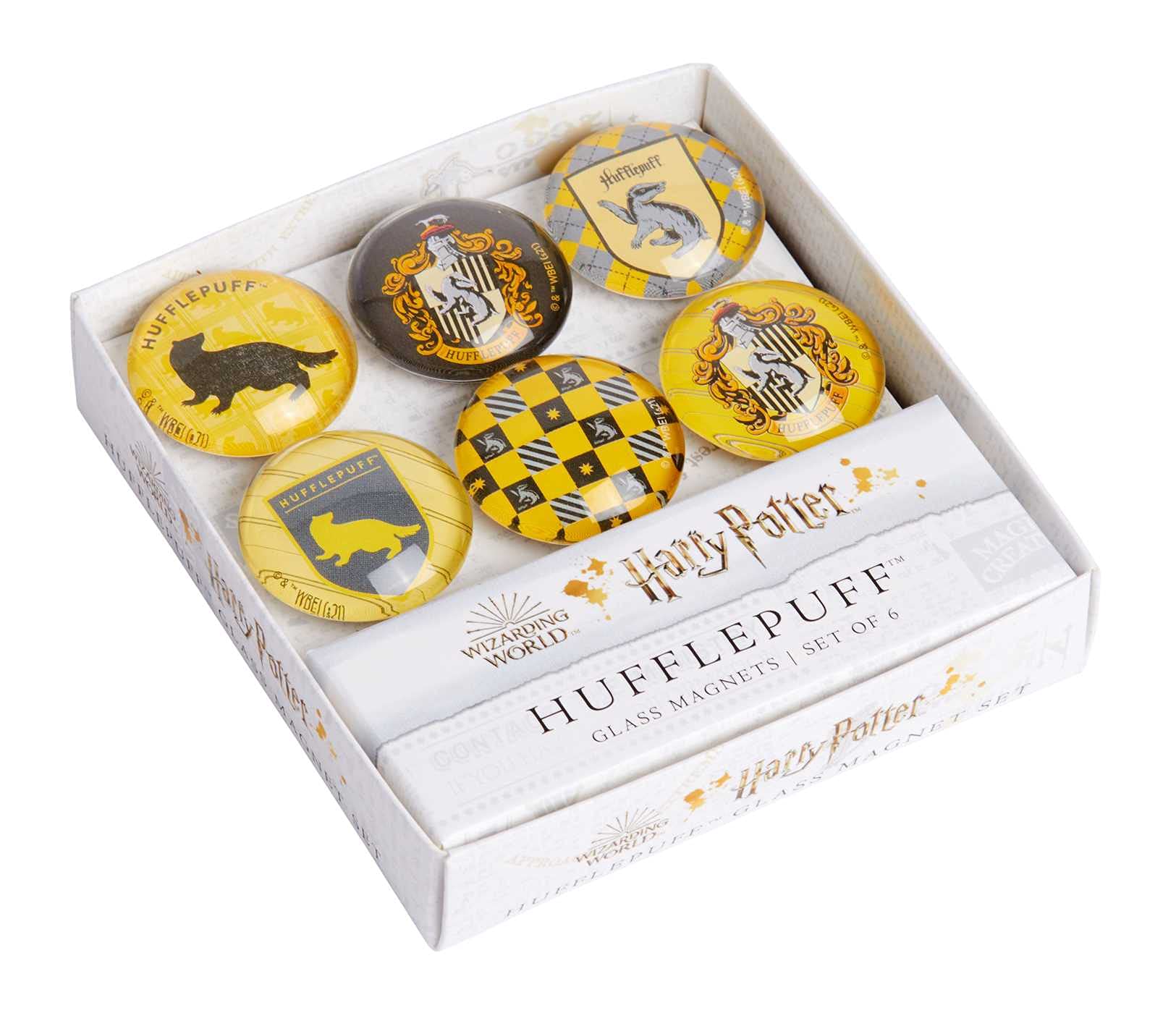 Harry Potter: Hufflepuff Glass Magnet Set (Set of 6) (Classic Collection)