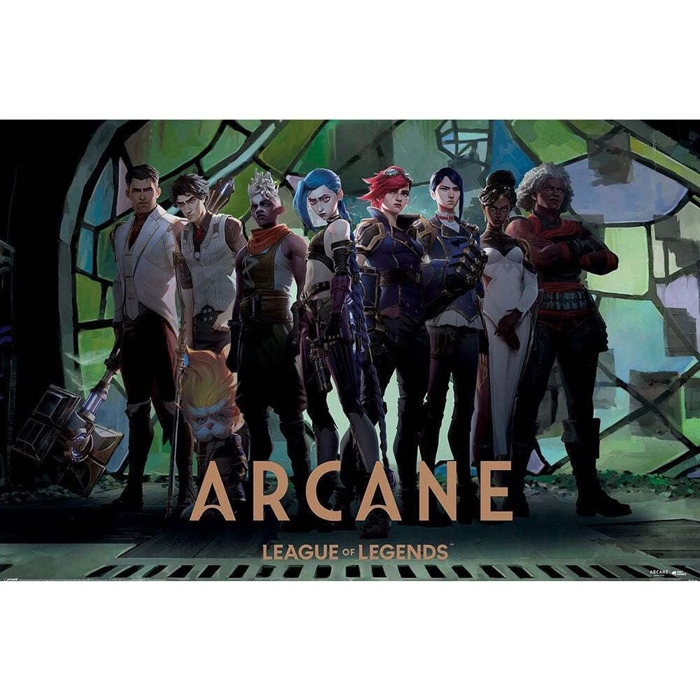 Pyramid International Arcane (Characters In Zaun Arcade) Maxi Poster – Premium Quality 61cm x 91cm Wall Art for Bedroom, Office or Dorm – Great Gift for Fans & Collectors