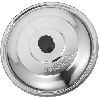 Yardwe Stainless Steel Pot Lid 40 cm Splash Guard Lid Round Sealing for Pan Cooking Pot and Bucket Multifunctional