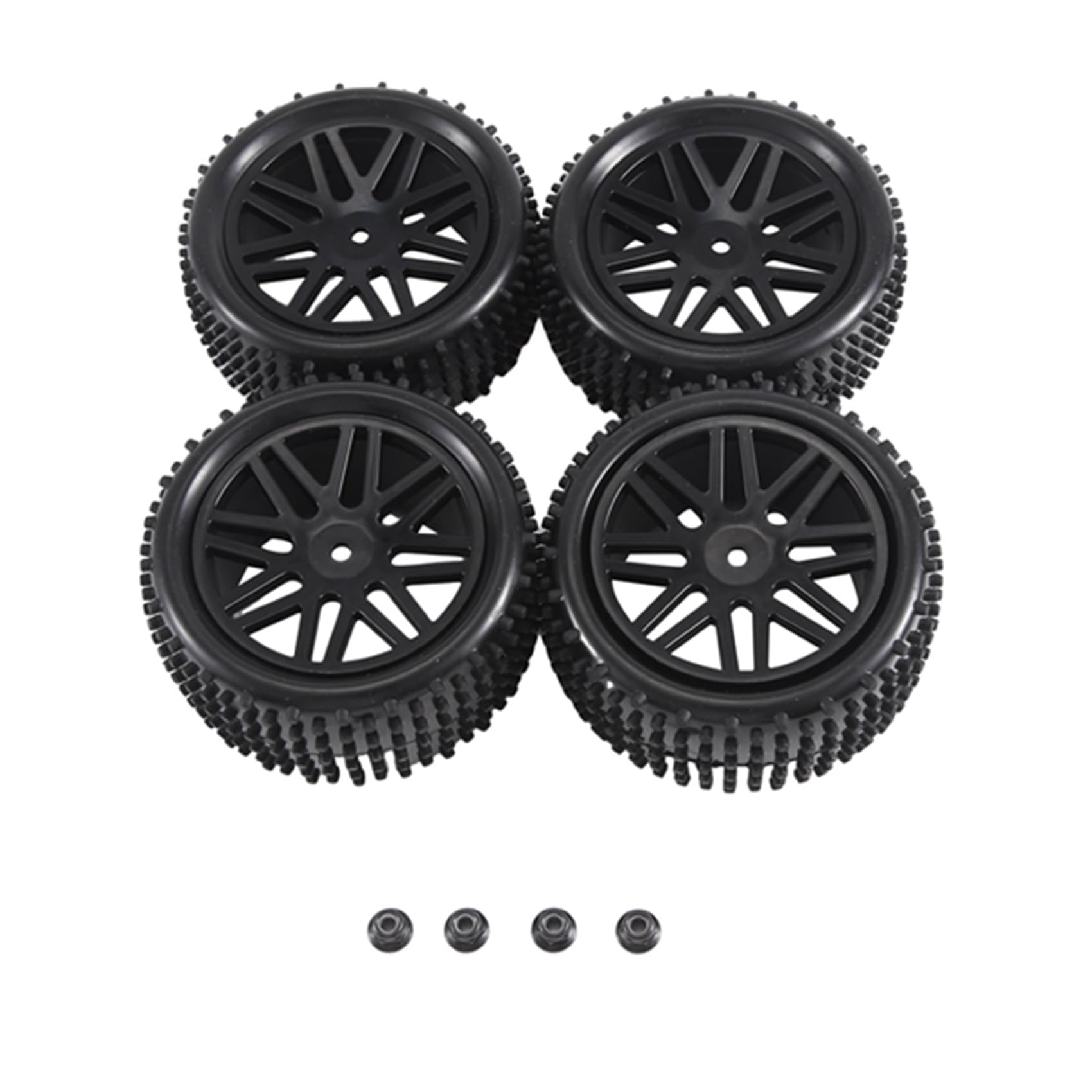 beiyaiey 4Pcs 85mm Tire Wheel Tyre for 144001 144010 124007 124017 1/10 1/12 1/14 RC Car Off Road Parts, B