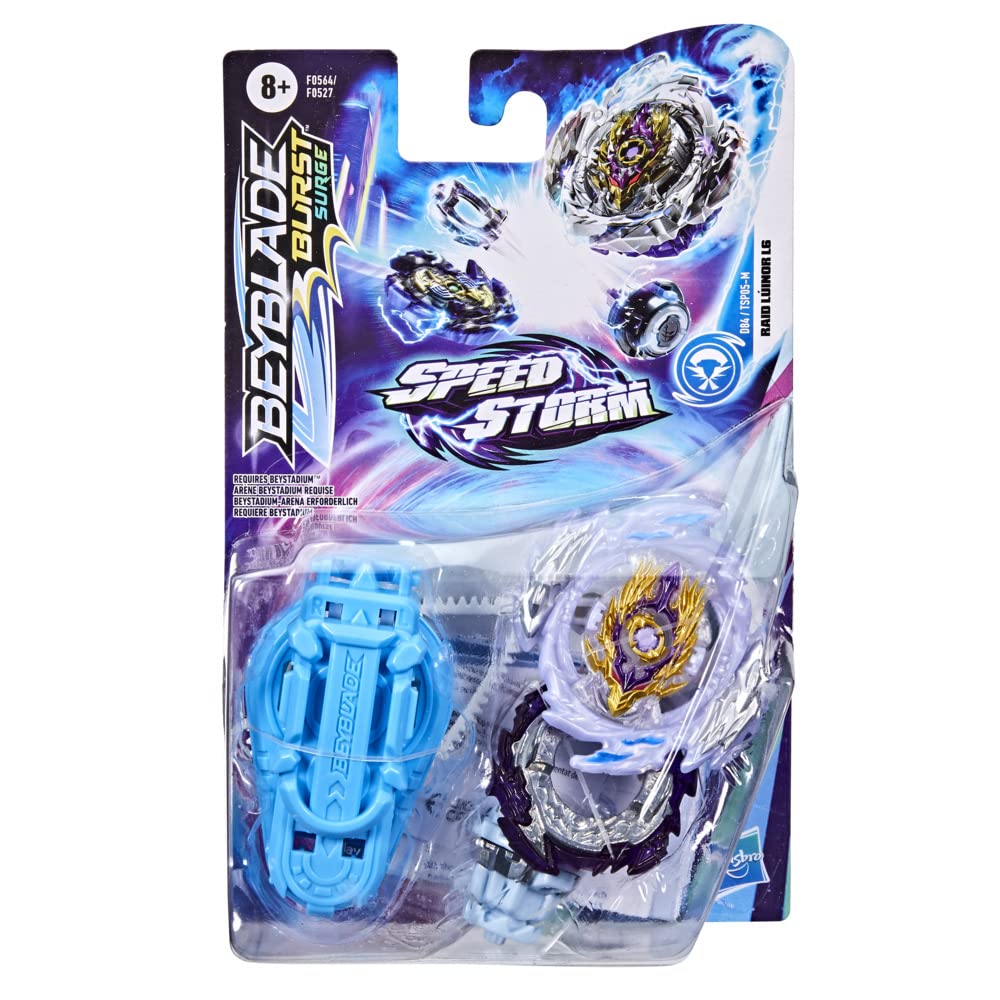 Hasbro BEYBLADE Burst Surge Speedstorm Raid Luinor L6 bączek startowy – bączek bojowy z rozrusznikiem