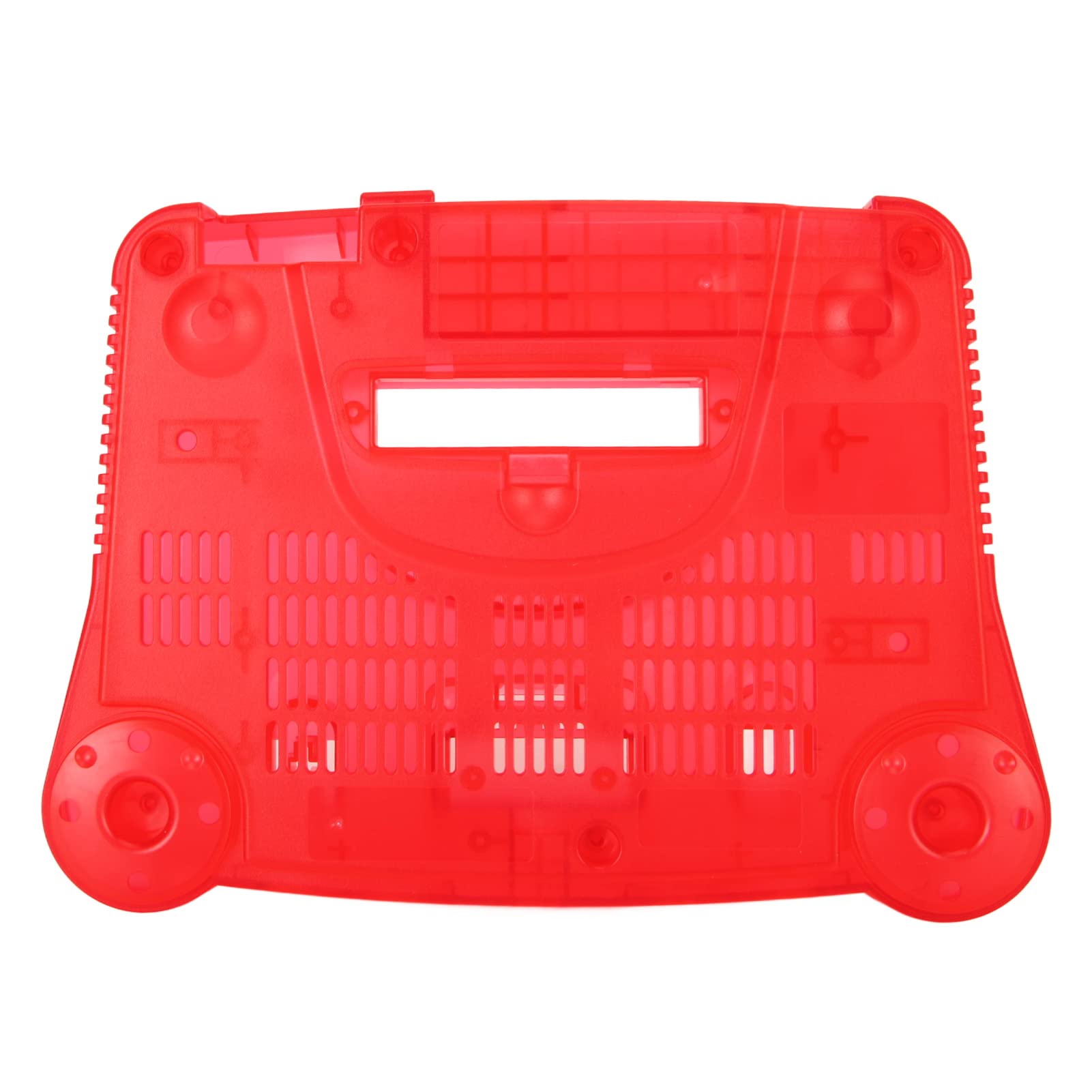 Eminchu Custodia Sostitutiva per Console di Gioco Guscio Robusto retrò per Giocatori Vintage N64 Set Completo di Materiale ABS (Rosso trasparente)
