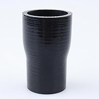 Vista 62 de AC PERFORMANCE ID 4" a 3.75" (4.016 in a 3.740 in) Reductor recto, longitud 4" (100mm), 4 capas reforzadas, manguera universal de silicona pura Negro