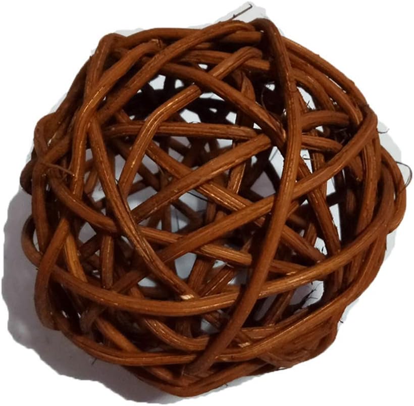 Bag of Brown Natural Wicker 4" dia Twig Orbs Balls - Bag of 9 : Home & Kitchen
