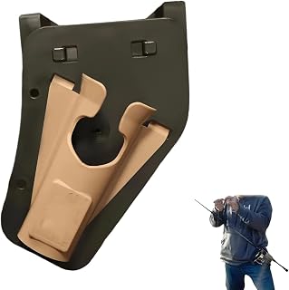 Funda Deslizable para Caña de Pescar, Inserto Portátil para Caña de Cintura, Accesorios de Equipo de Soporte Rápido Ajustable, para Pesca de Vadeo, Surf, Mosca y Orilla (Marrón)