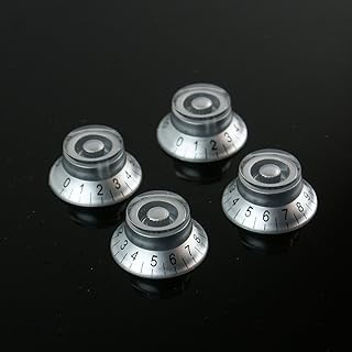 Universal LP top hat style Guitar Speed Knobs,Silver (set of 4)