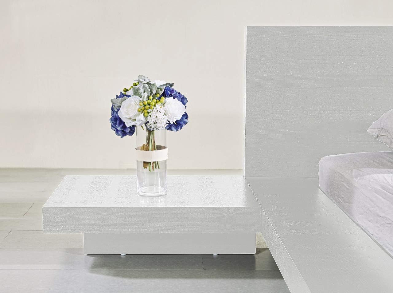 Matisse Fujian Platform Bed 2 Night Stands King (Ash White)