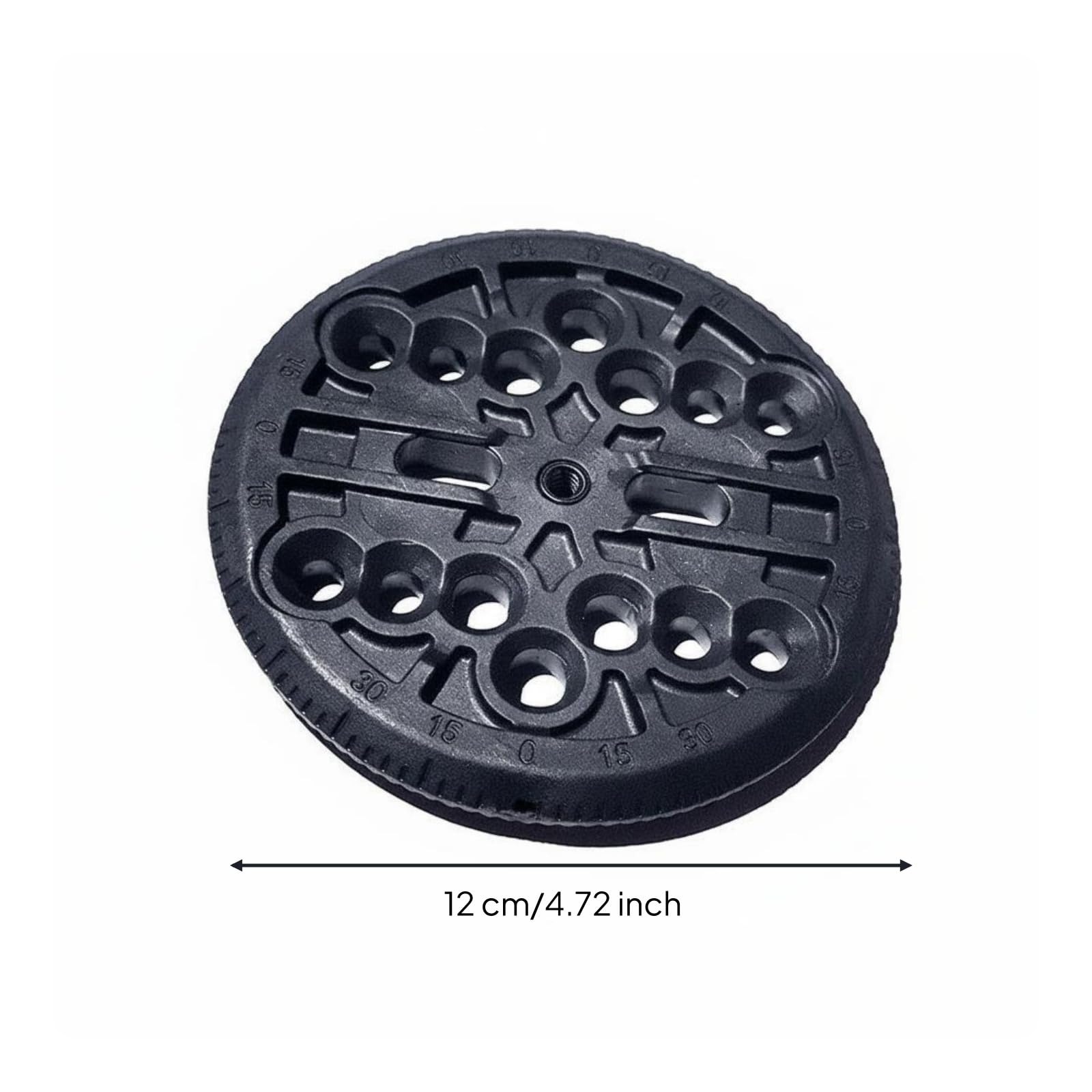 Snowboard Disque de Fixation Plaque de Montage Plateau d'angle Insert Central Polyvalent en Plastique avec Trous Multiples pour Visserie et Alignement