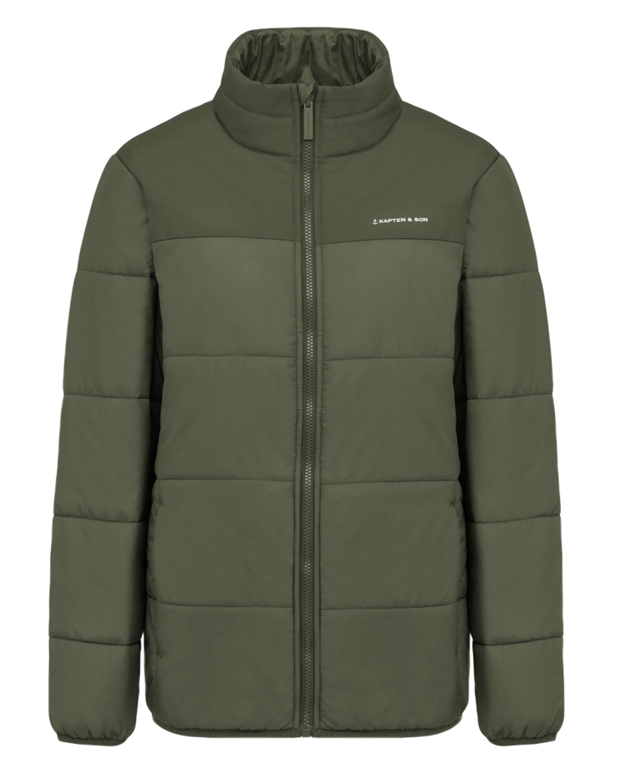 Kapten & Son Light Puffer Jacket All Black, Sandstone, Olive XS-XXL | Übergangsjacke Damen & Herren | Solo oder als Base Layer für Winterjacke | atmungsaktiv, winddicht | Outdoorjacke, Alltag