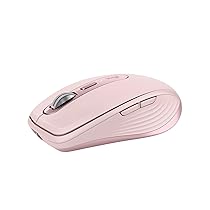 Logitech MX Anywhere 3S, Mouse Wireless Compatto, Scorrimento Veloce, Tracciamento 8K DPI, Clic Silenzioso, Pulsanti Programmabili, USB C, Bluetooth, PC Windows, Linux, Chrome, Mac – Rosa