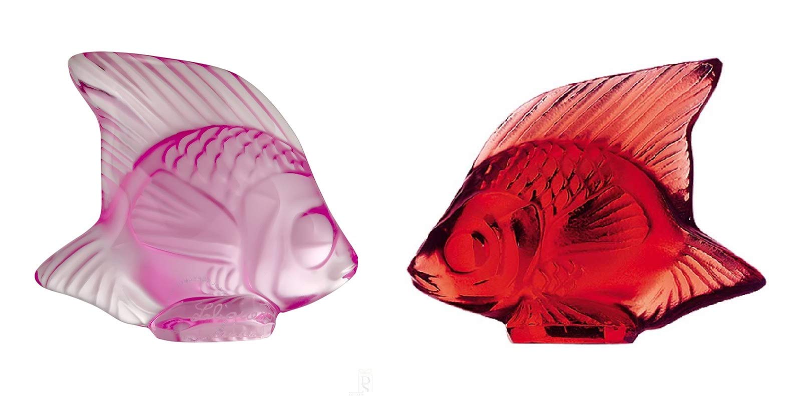 crystal fish figurines