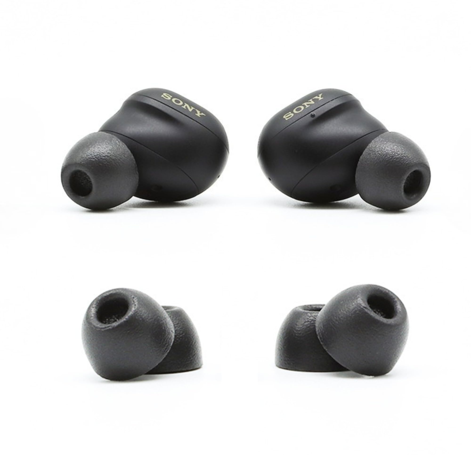 Comply Memory Foam Replacement Earbud Tips for Sony True Wireless Earbuds | Ultimate Comfort, Secure Fit, Superior Noise Isolation | Anti Slip, Prevent from Falling Out | Black, Medium (3 Pairs)
