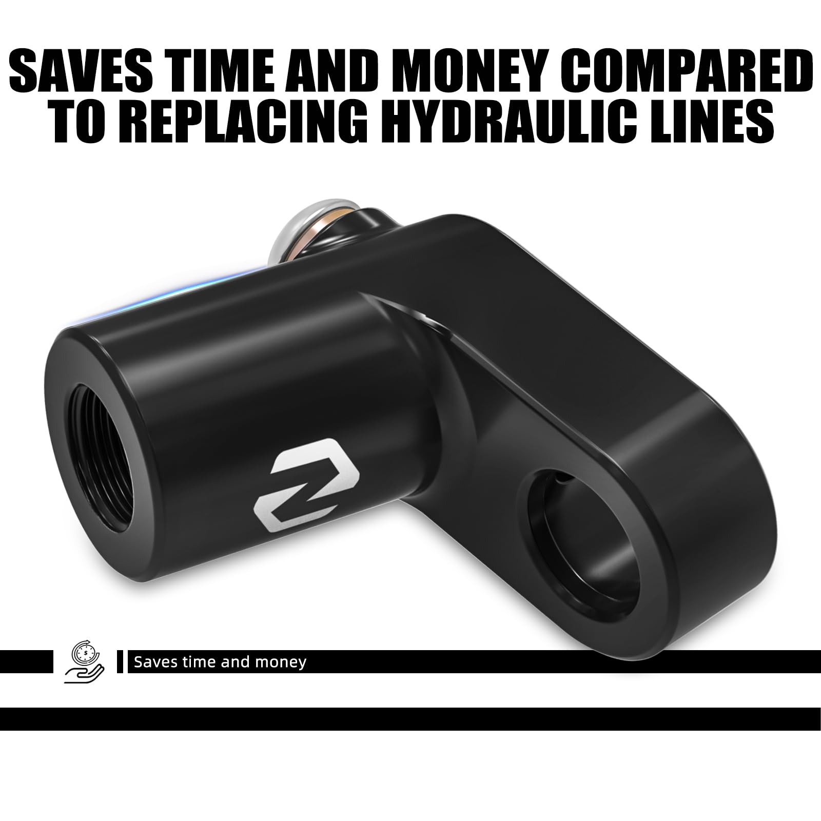NICECNC Estensione per tubo frizione idraulica nera compatibile con BMW R1300GS, R1250GS, R1200GS Adventure, R nineT Pure, K1600B, alluminio, anodizzato, linea frizione prolungata, vedi montaggio