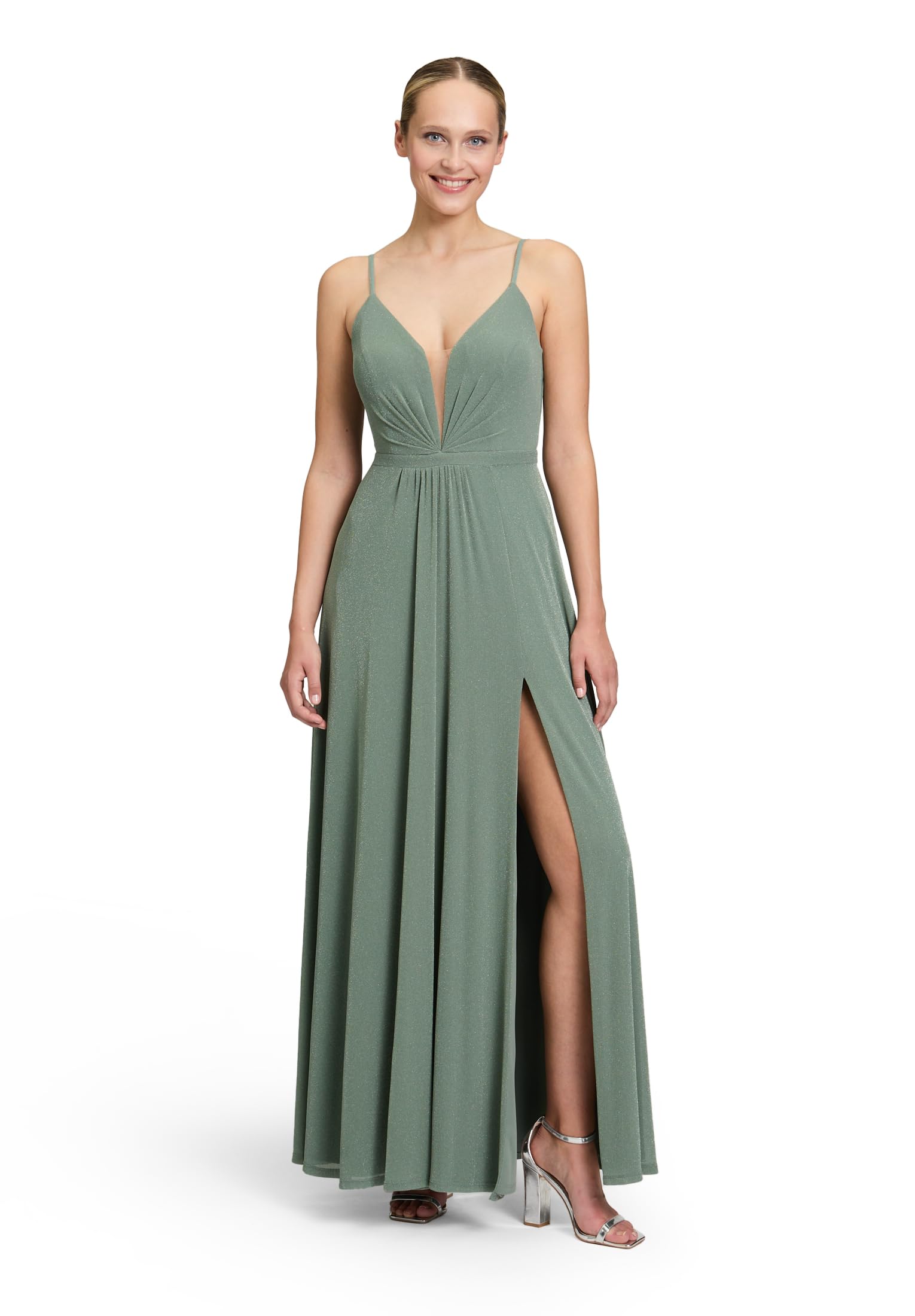 Vera Mont Damen Abendkleid mit Lurexfaden