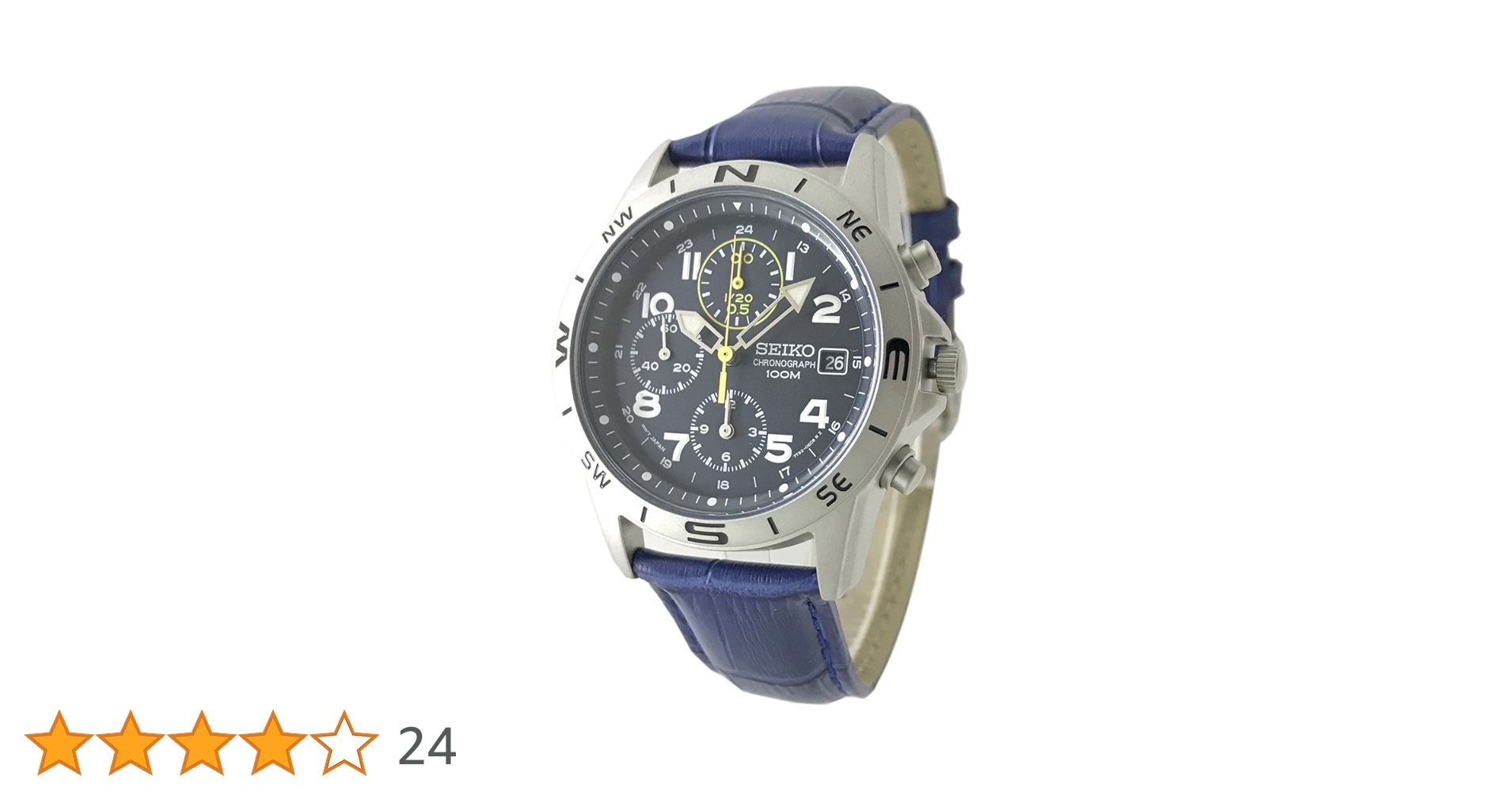 Amazon.co.jp: SEIKO クロノグラフ 腕時計 本革ベルトセット