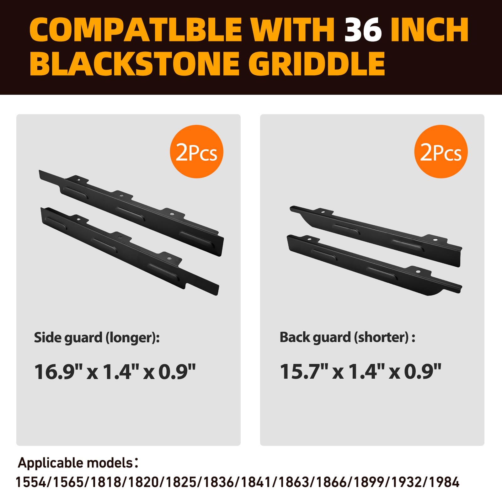 Upgraded Wind Guards for Blackstone 36 inch Griddle, Fit Grill Accessories and Hood, Stainless Steel Magnetic Wind Screen Gas Saving, Blackstone Wind Guard 36 Inch