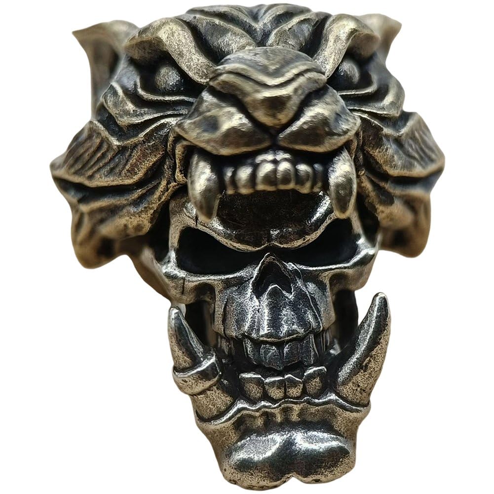 Fituenly Men's As Shown Knife Lanyard Beads, Paracord Beads, Knife Beads, Skull Beads, Perforated Bead, Hand Casted Copper Charm,For Diy Paracord Accessories, Charms Beard Beads For
