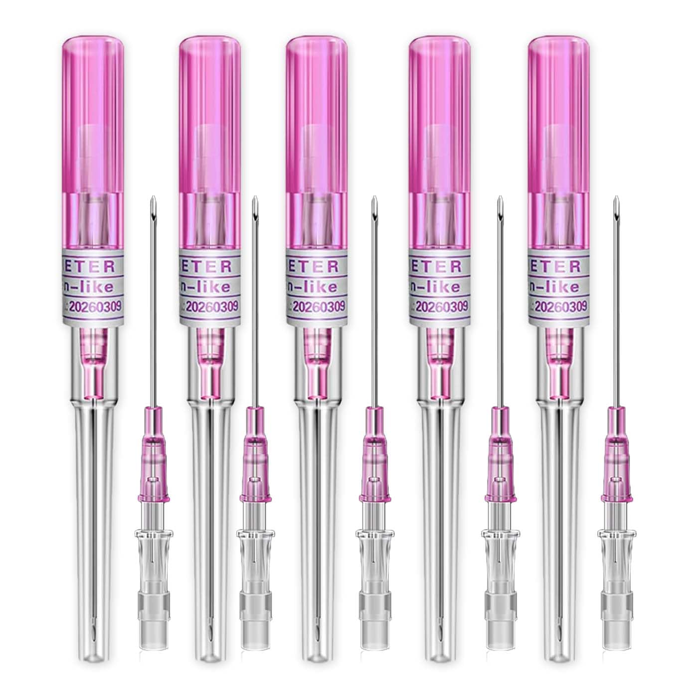 50pcs Piercing Needles Mixed 14G 16G 18G 20G 22G Piercing Hollow Needles Ear Nose Lip Belly Piercings
