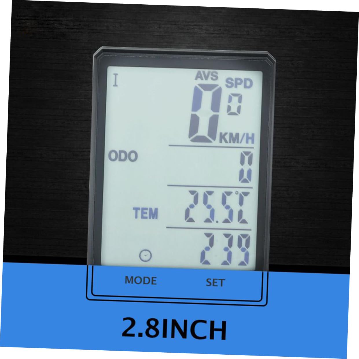 Tachimetro Bici Wireless Retroilluminazione per Bicicletta Nero | Display Inglese, Contachilometri e Guida, Batteria 2032, Uso Quotidiano e Salita