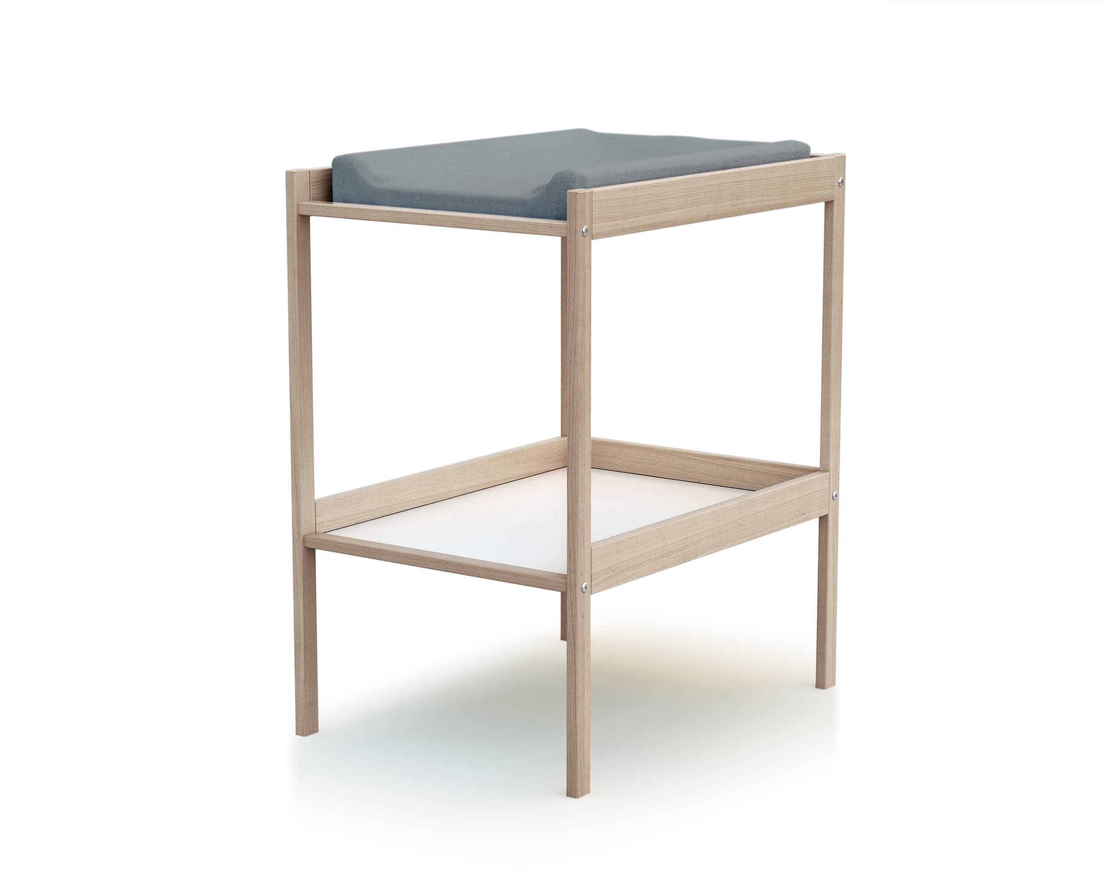 WEBABY - Cambiador madera con 1 estante Haya bruto