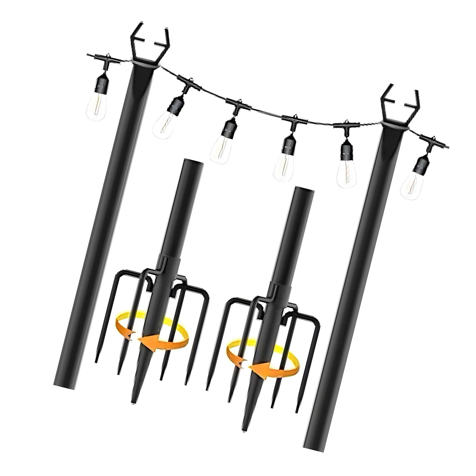 Kaccde Duty Iron Camping Supports For Easy Assembly In Wilderness Expeditions And Patio Setups Long Lasting Metal Pegs