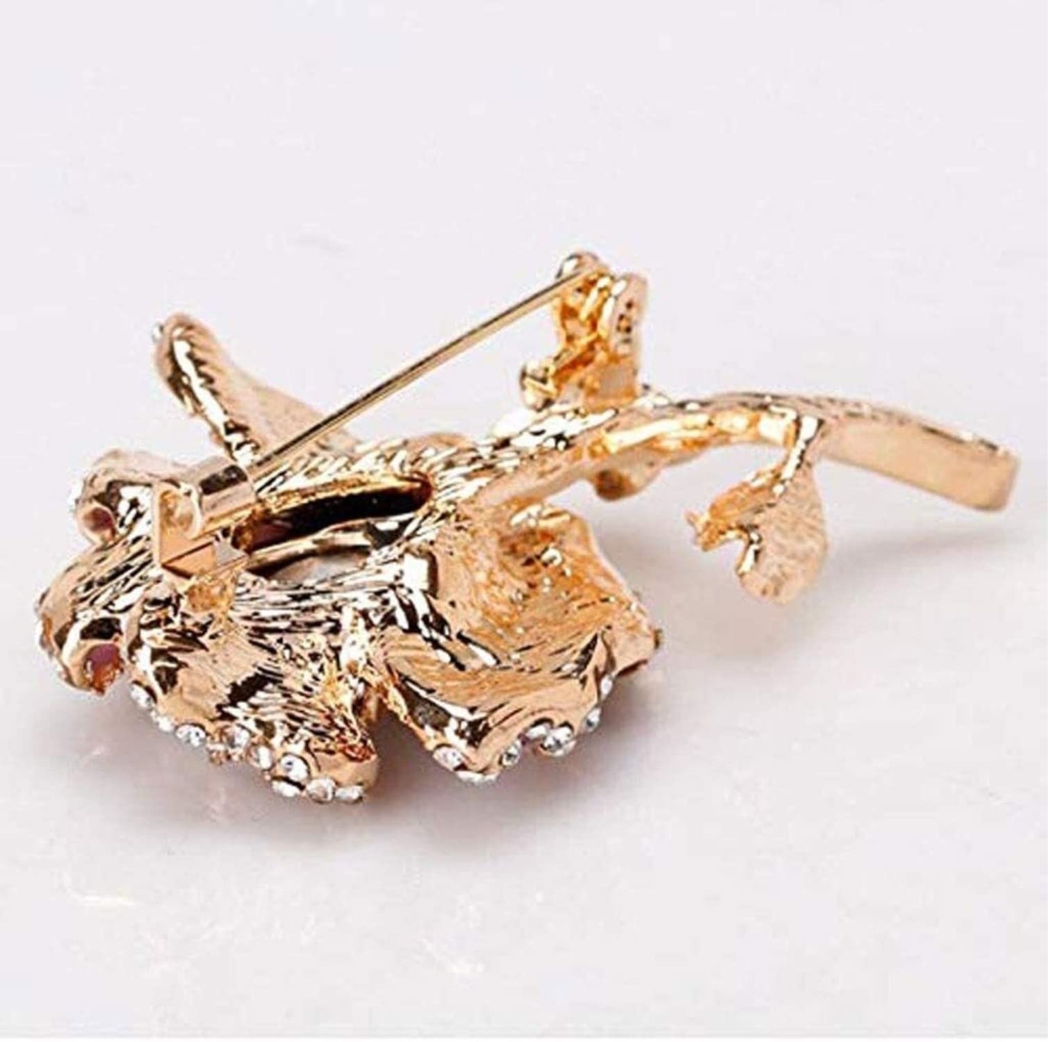 HALAHAI Elegante Spilla Smalto colorato Spilla Fiore Sole Lady personalità Temperamento Pin Anti-Luce Accessori per Abbigliamento Spilla Gioiello Donna (Blue : Blu, Size : 3.6 * 5.3cm
