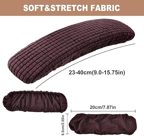 Vista 27 de SARAFLORA Funda para silla de oficina, elástica, resistente a las manchas, de elastano, para silla de computadora, para sillas de escritorio, brazo