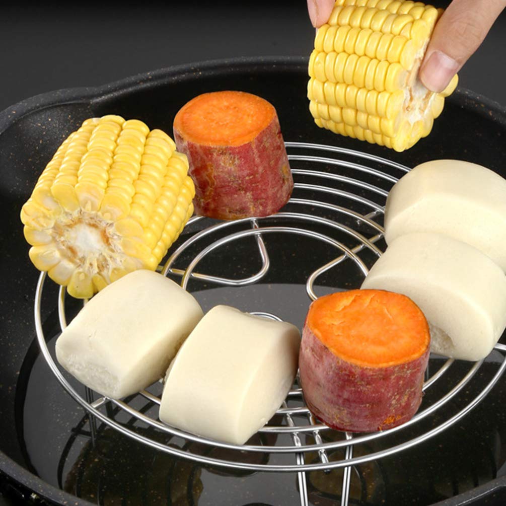 Grille Vapeur En Inox 20,5 Cm - Pour Cuisson Vapeur, Refroidissement Gâteaux, Support Casserole - Avec 50 Feuilles Cuisson