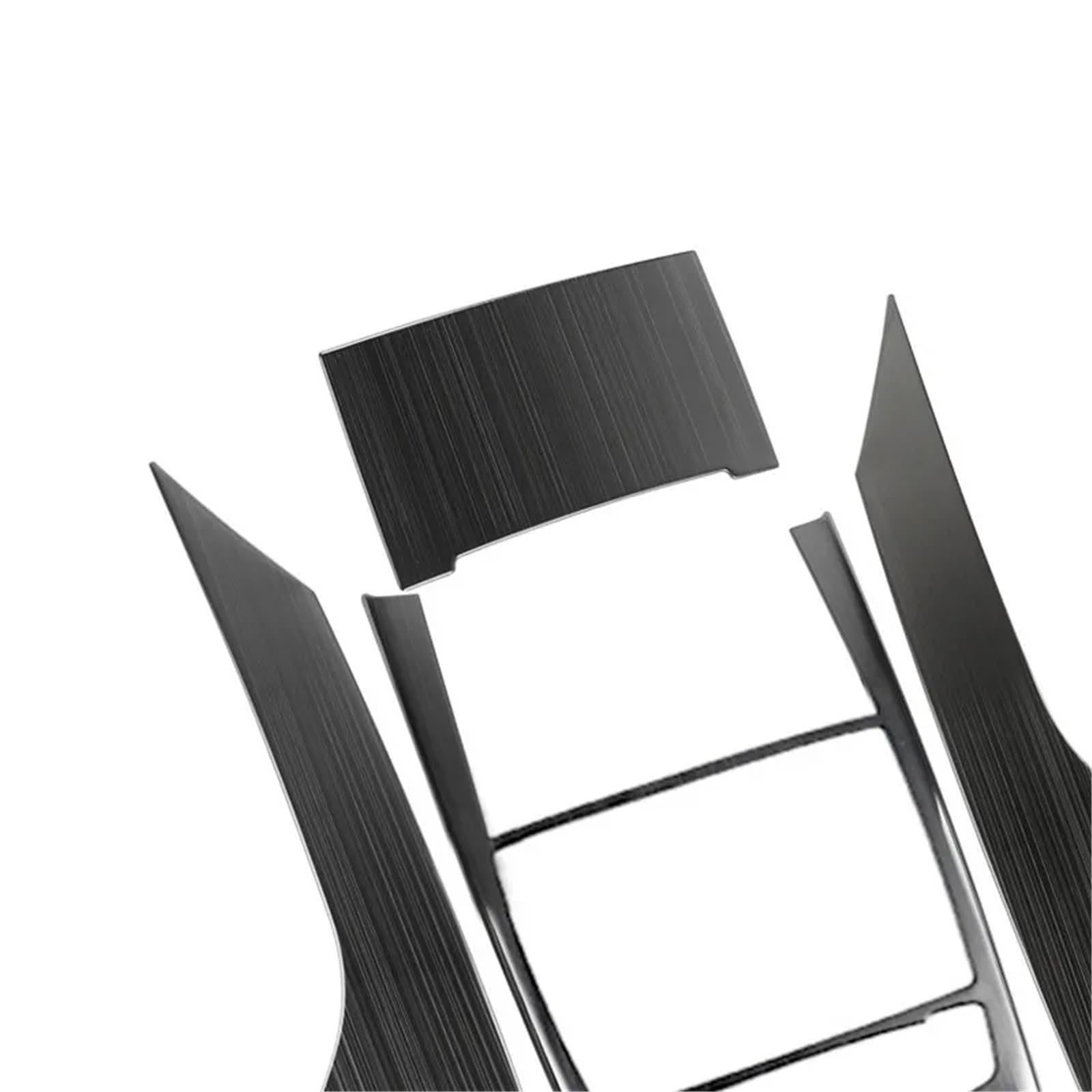 Ochrona Podłokietnika Stylizacja samochodu, konsola środkowa, rama dźwigni zmiany biegów, listwa ozdobna, akcesoria pasujące do Audi A6 C7 2012-2018(Black Brushed)