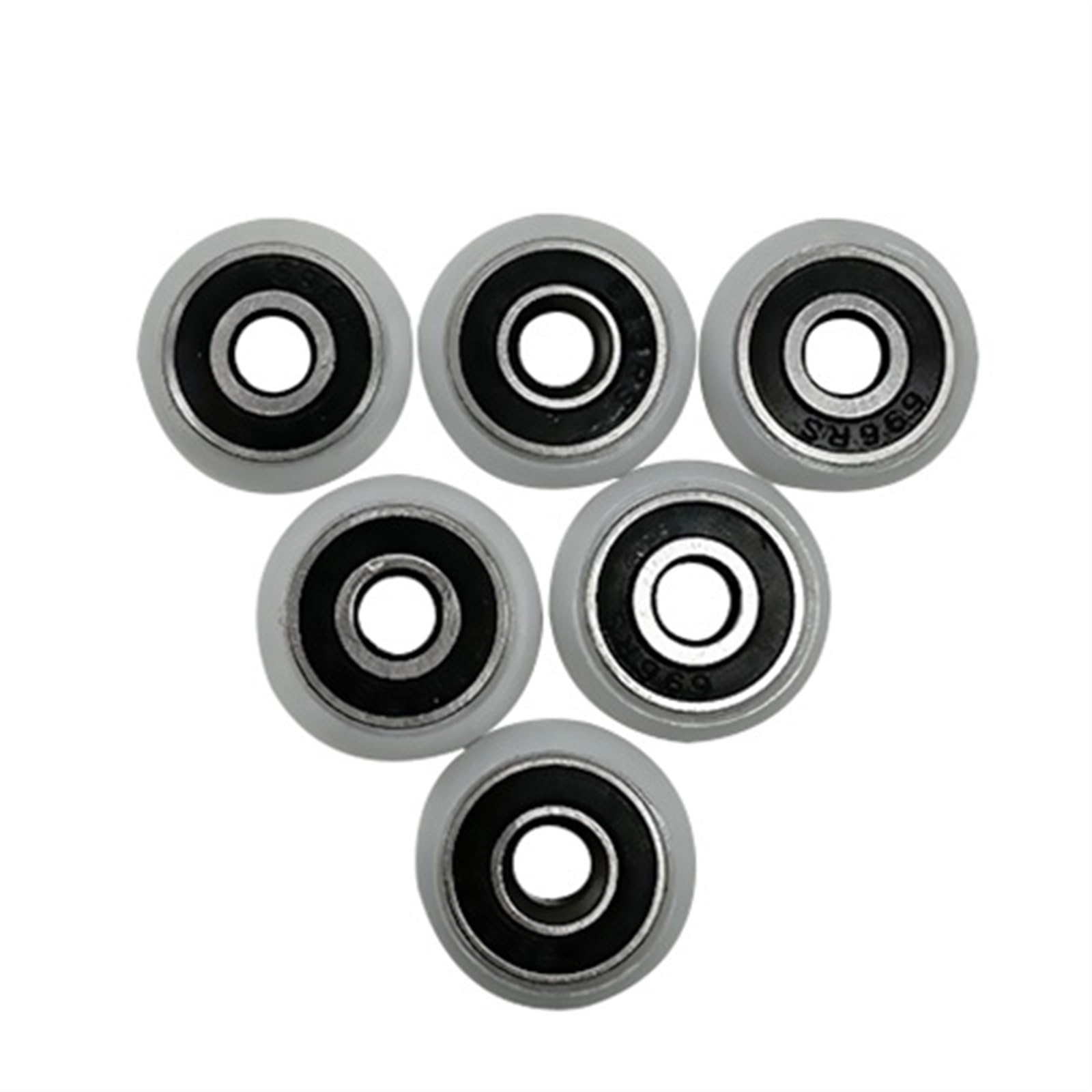Deep Groove Double Rubber Seal Bearings 10 Pieces Plastic Bearing Nylon Wheel Roller Pulley 696 RS Type Coated Inner Diameter Smooth Operation(10pcs 5x20x5.35mm)