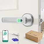 Smart Door Lock Fingerprint, Keyless Entry Door Lock, Black | Door Locks for Bedrooms, APP/IC Cards/Codes/Keys/Fingerprints Biometric Door Lock with Bluetooth for Home Hotel Apartment