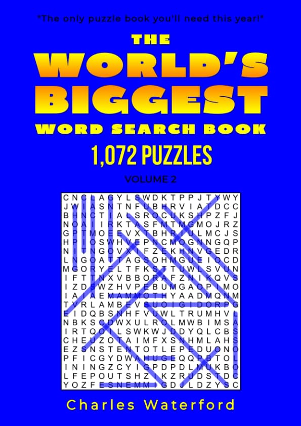The WORLD'S BIGGEST Word Search Book: 1,072 Puzzles (Volume 2)