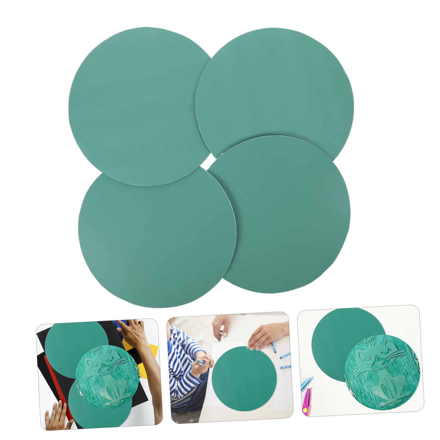 CIMAXIC 4pcs Engraving Plate Printmaking Board Professional Carving Material Plastic Craft Sheet DIY Engraving Supply