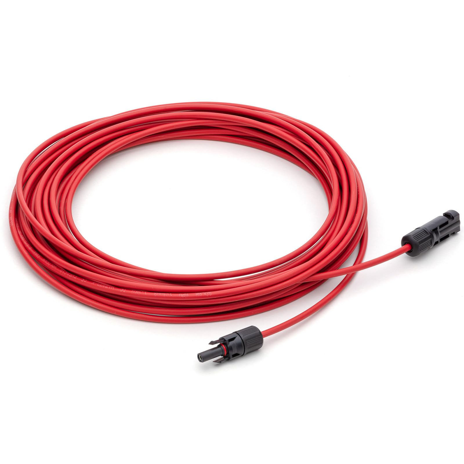 APV Solarkabel Verlängerung 6mm² 15 m Rot/Schwarz | Anschlussbereit mit Buchsen & Steckern | Witterungsbeständig für Photovoltaik-Anlagen