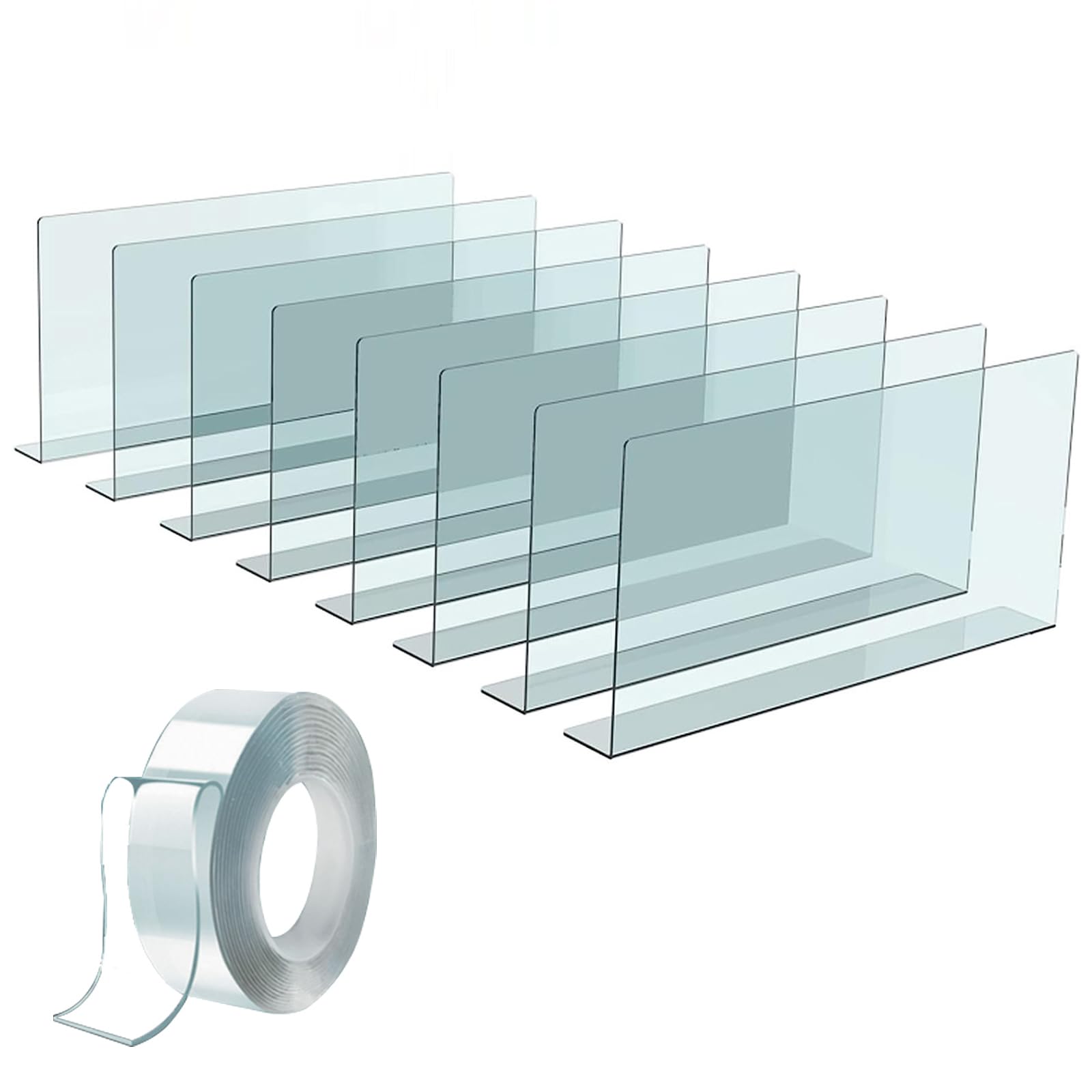 Uzpomel 8 Pack Under Bed Blocker for Pets, Under Couch Blocker for Toys,Under Couch Furniture Blocker Barrier Stopper for Pets Cats Dogs 16" L X 7.87" H Clear PVC Couch Guards with Strong Adhesive