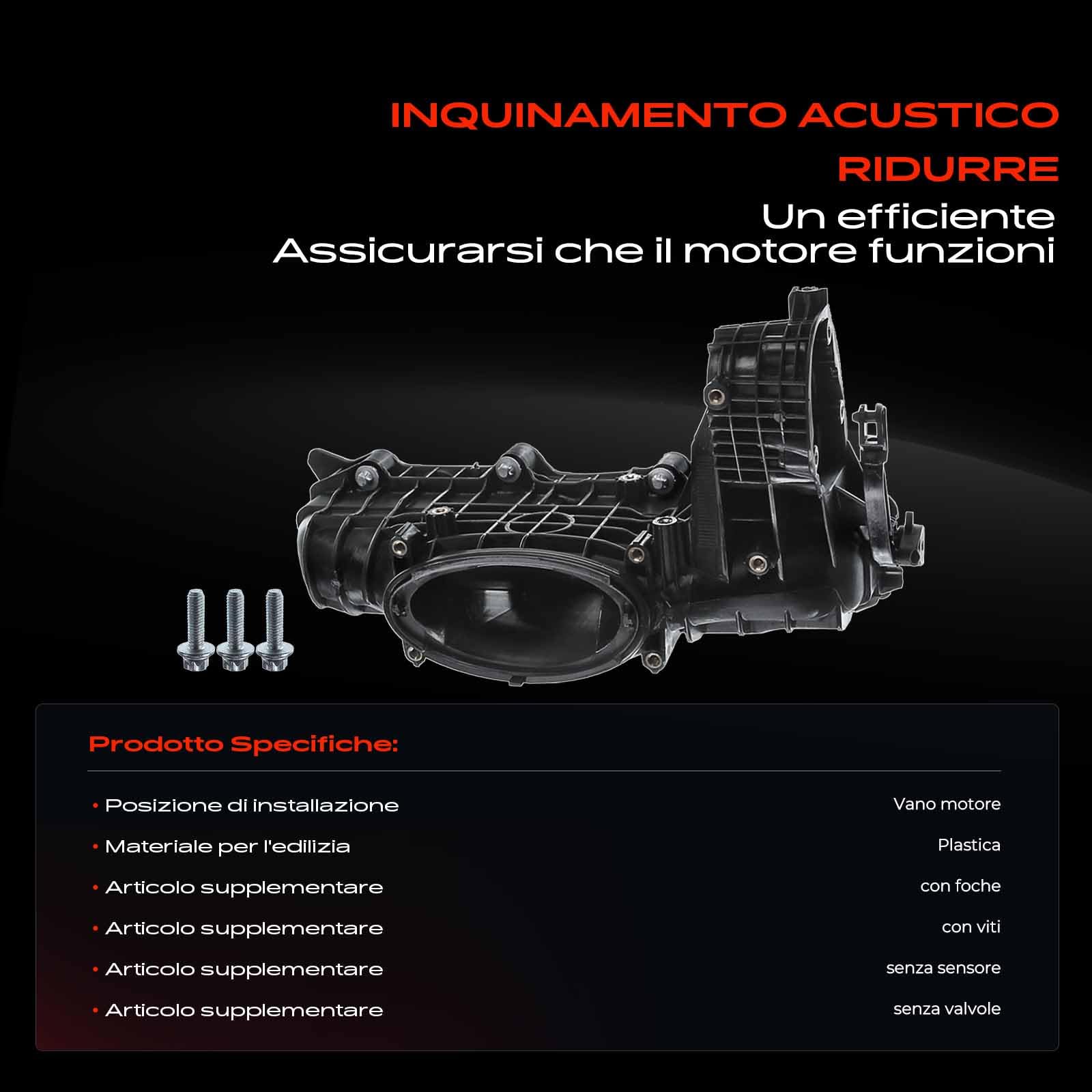 Frankberg Collettore di aspirazione Tubo di aspirazione Compatibile con GLK-Class X204 2.1L Classe E T-Model S212 2.1L GLC X253 2.1L Classe E W212 2.1L B-Class W242 W246 1.8L Replace# 6510900037