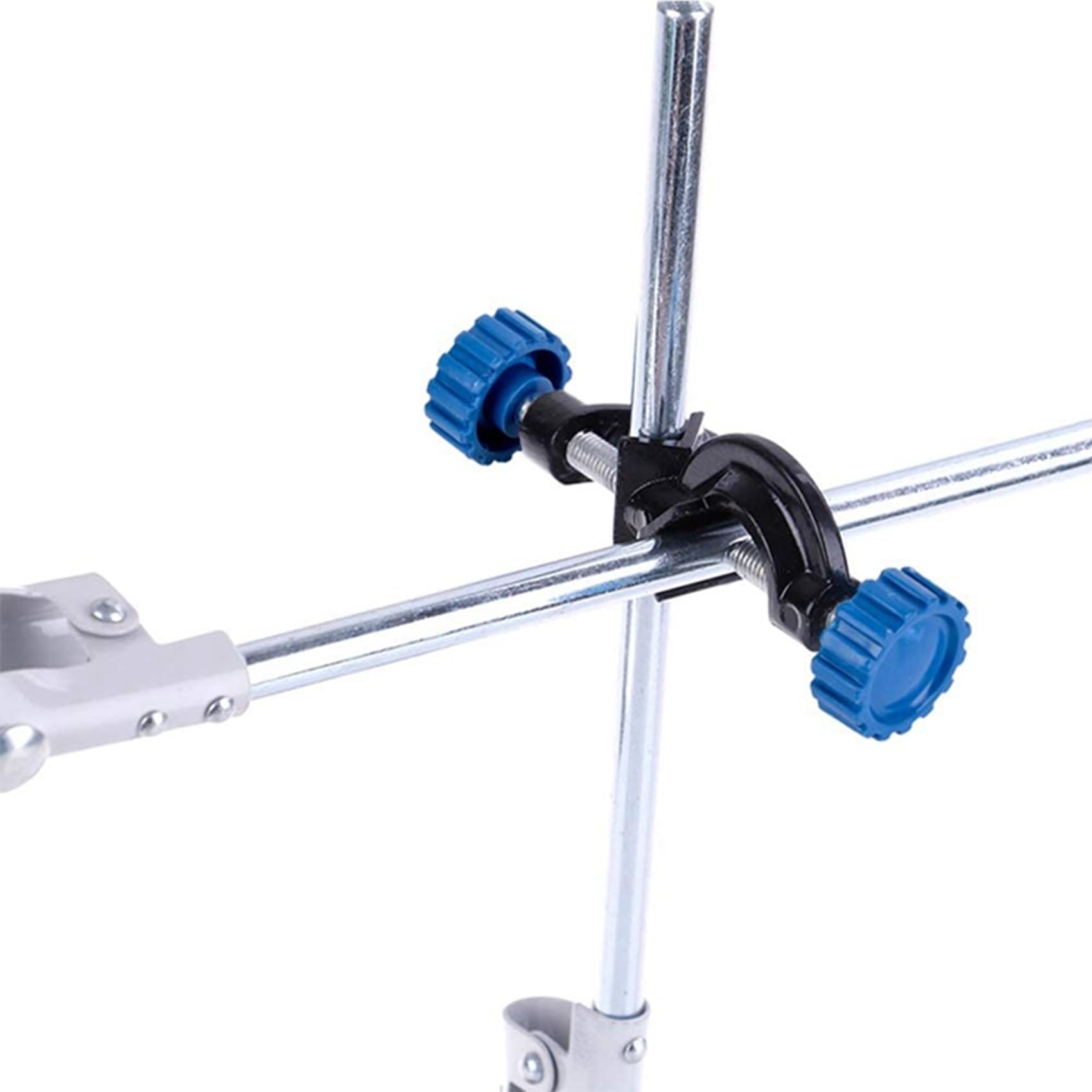 10X Lab Clamp 3 Prong Finger Regulacja SzczęKi z Naukowym PrzedłUżEniem Regulowany Czarny Klips do Statywu Laboratoryjnego