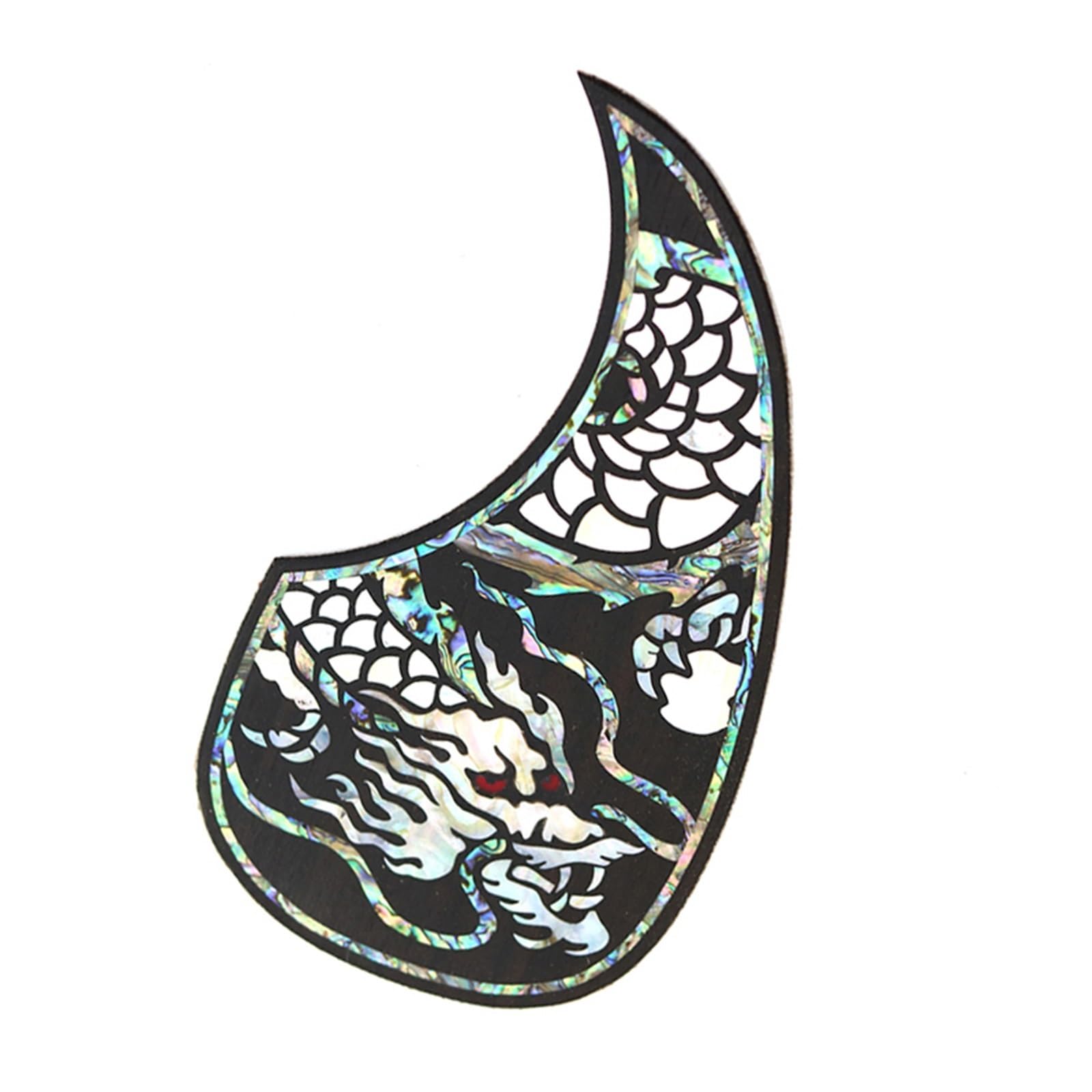 Profesjonalny Pickguard Do Gitary Akustycznej Drewniana Płytka Maskująca Akcesoria Do Gitary Fornir 41 Cali Palisander Inkrustowany Kolorowymi Muszlami
